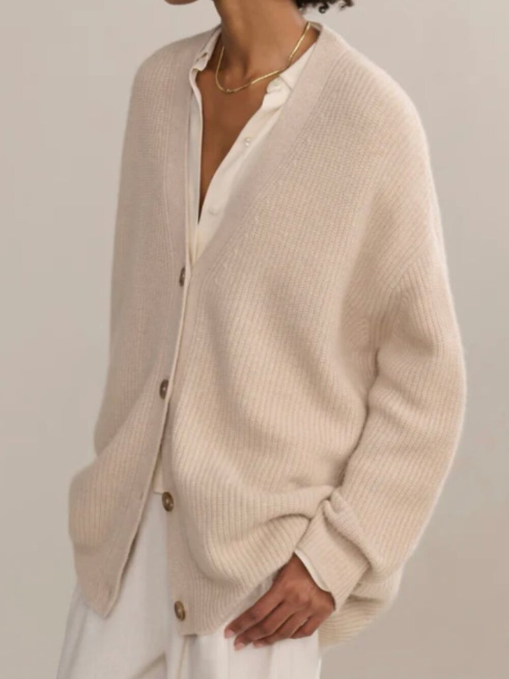 Jenni Kayne Cashmere Cocoon Cardigan in Oatmeal